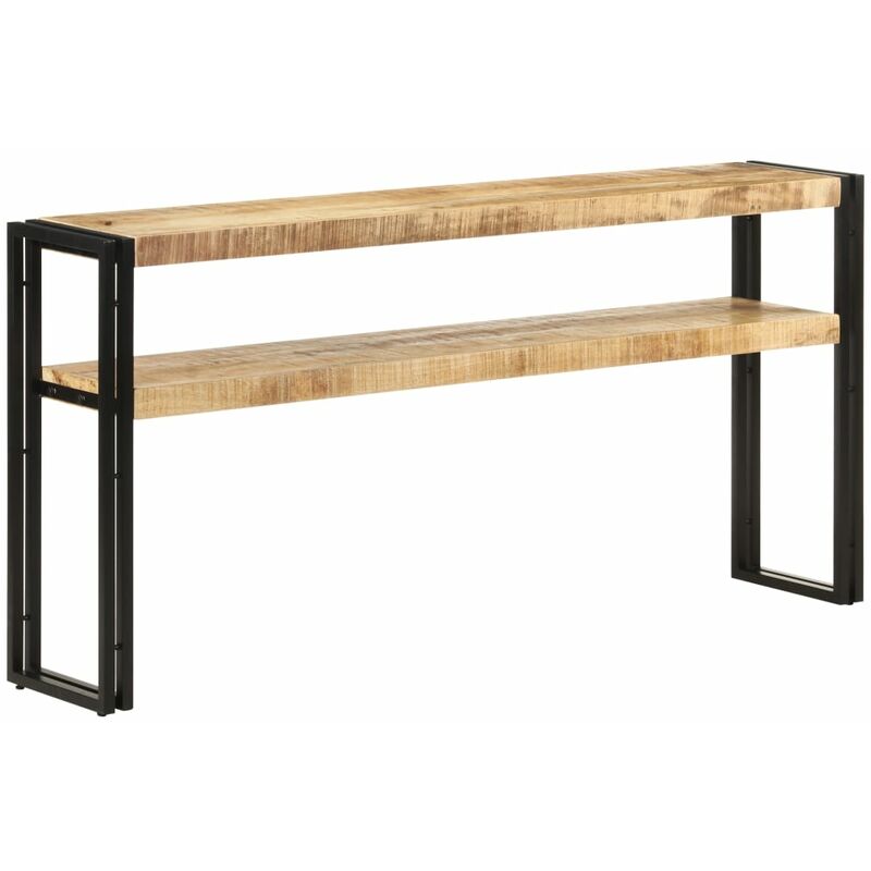 

Mesa consola de madera mango rugosa 150x30x75 cm - Marrón - Vidaxl