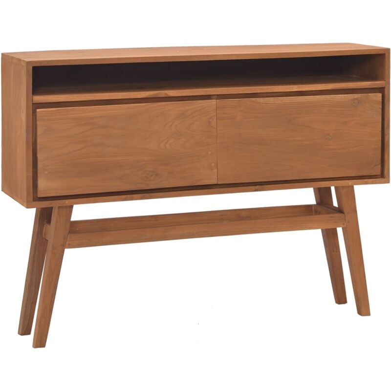 

Mesa consola de madera maciza de teca 110x30x79 cm - Marrón - Vidaxl