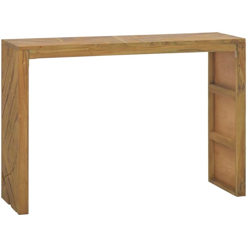 

Mesa consola de madera maciza de teca 110x35x75 cm - Negro - Vidaxl