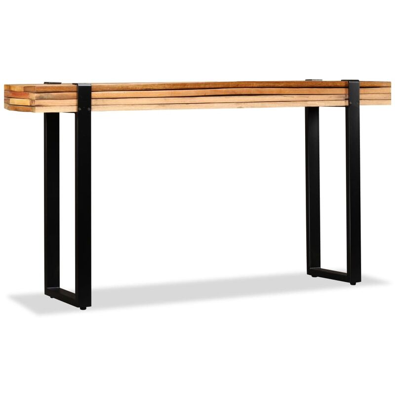 

Mesa consola de madera maciza reciclada ajustable - Marrón - Vidaxl