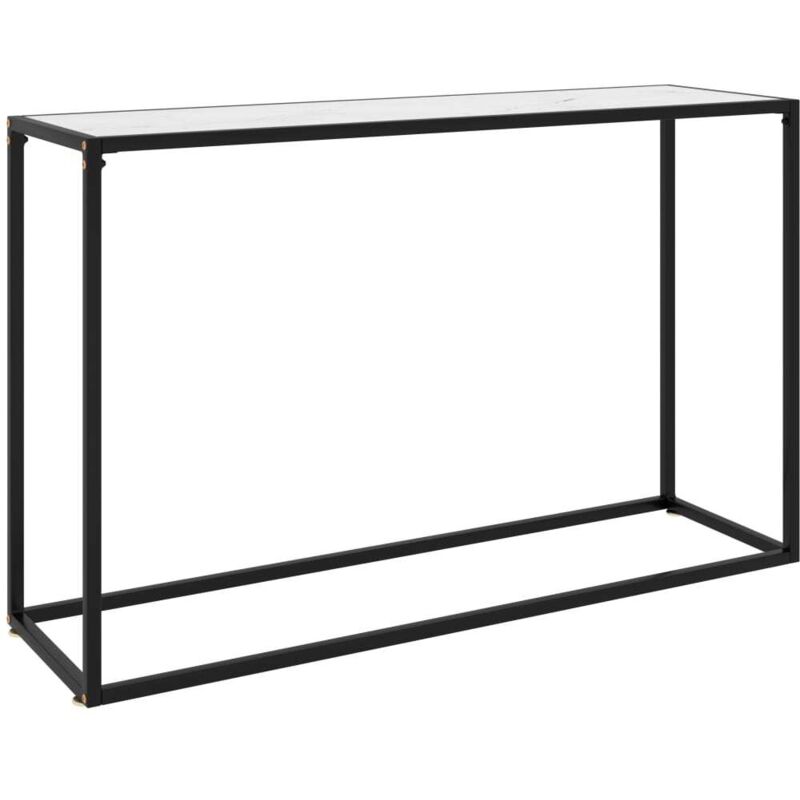 

Mesa consola vidrio templado blanco 120x35x75 cm - Blanco - Vidaxl