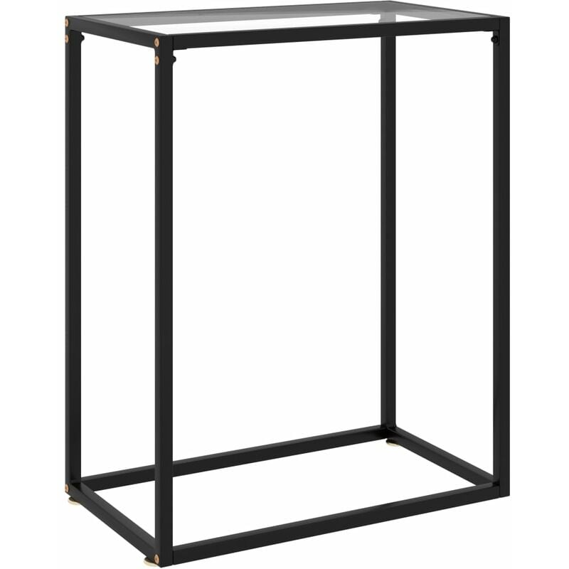 

vidaXL Mesa consola vidrio templado transparente 60x35x75 cm - Transparente