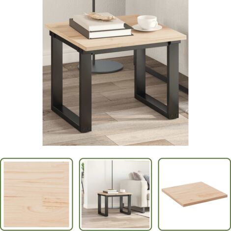 vidaXL Mesa cuadrada -  Tablero de mesa cuadrado madera maciza de pino 50x50x1,7 cm