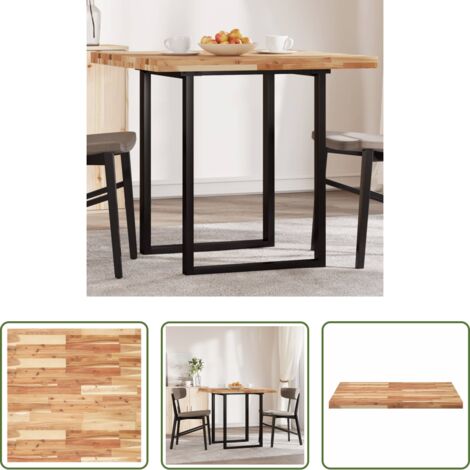vidaXL Mesa de acacia -  Tablero de mesa cuadrado madera maciza acacia 80x80x4 cm
