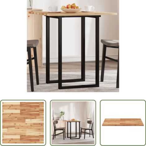vidaXL Mesa de acacia -  Tablero de mesa cuadrado madera maciza de acacia 70x70x2 cm