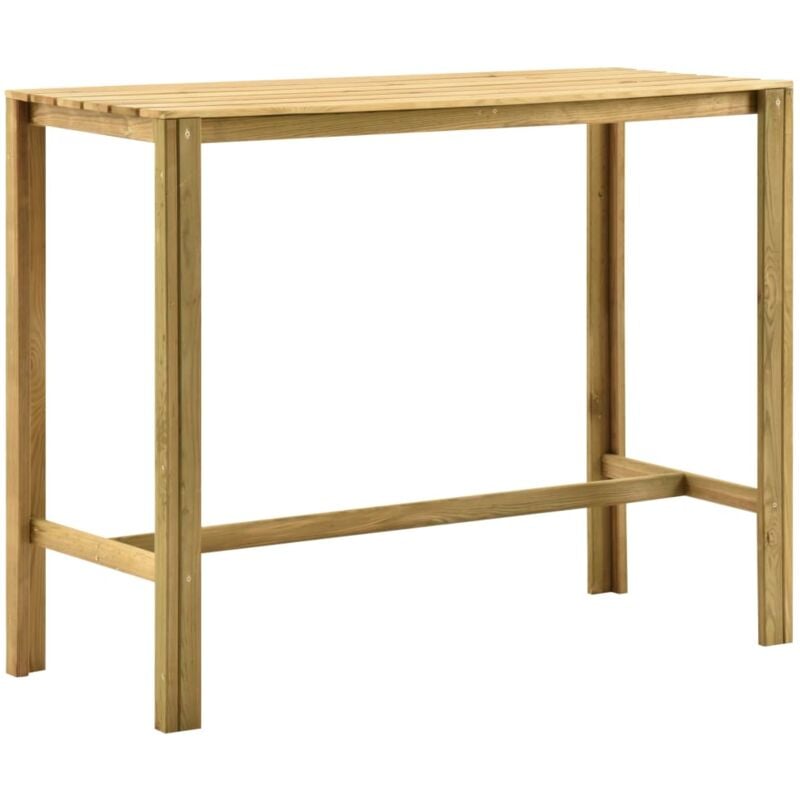 

Mesa de bar de madera de pino impregnada 140x60x110 cm - Marrón - Vidaxl