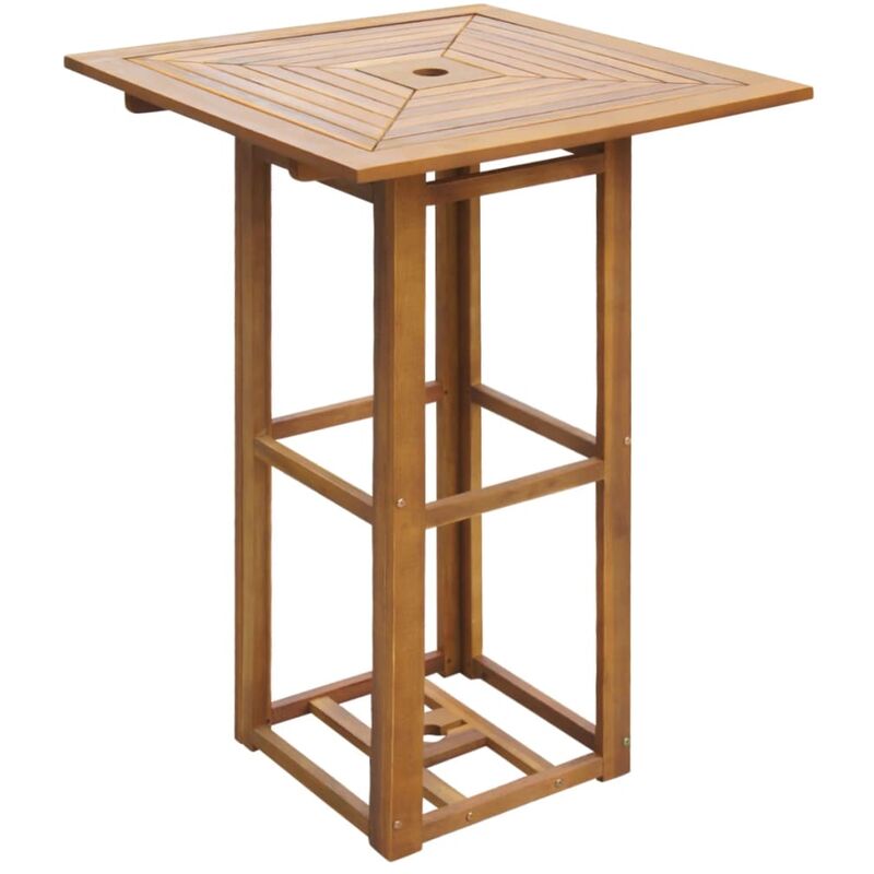 

vidaXL Mesa para terraza bistró madera maciza de acacia 75x75x110 cm - Marrón