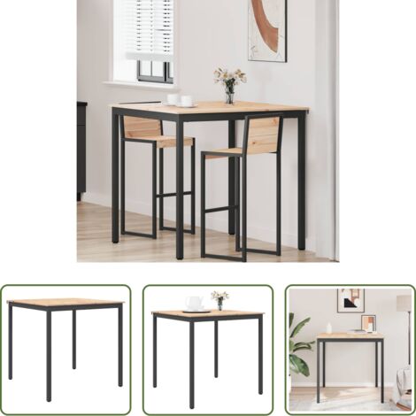 vidaXL Mesa de bar natural -  Mesa de Bar Natural 110 x 110 x 105 cm Madera de pino macizo