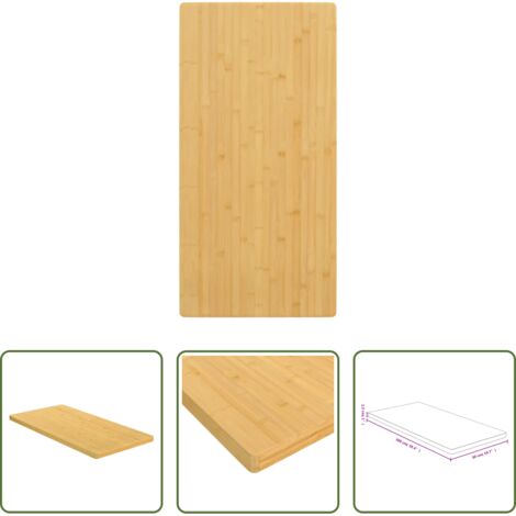 vidaXL Mesa de bar -  Tablero de mesa de bambú 50x100x2,5 cm