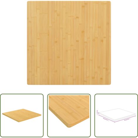 vidaXL Mesa de bar -  Tablero de mesa de bambú 70x70x2,5 cm