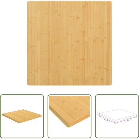 vidaXL Mesa de bar -  Tablero de mesa de bambú 70x70x4 cm