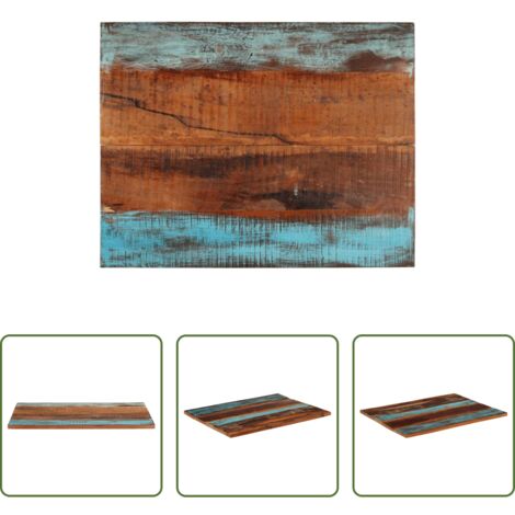 vidaXL Mesa de bar -  Tablero de mesa rectangular madera maciza 70x90 cm 25-27 mm