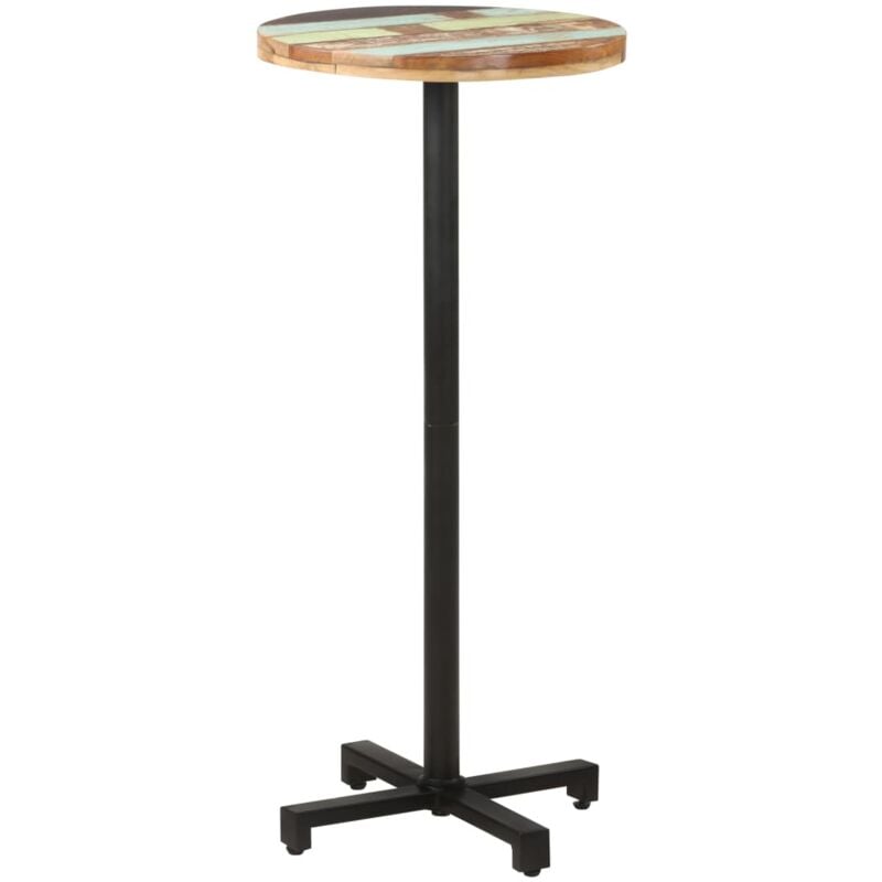 

vidaXL Mesa de bistró redonda madera maciza reciclada Ø50x110 cm - Marrón