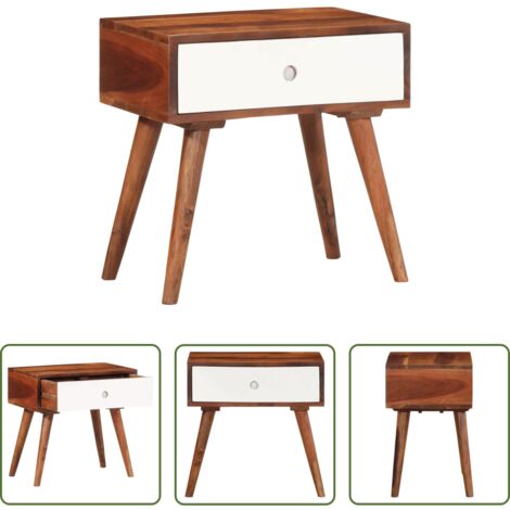 vidaXL Mesa de café -  Mesa auxiliar madera maciza acacia 45x30x45 cm