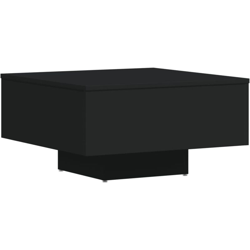 

vidaXL Mesa de centro de aglomerado 60x60x31,5 cm negro - Negro