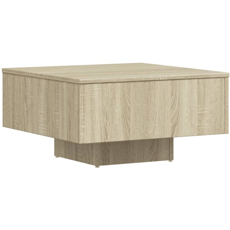 

vidaXL Mesa de centro de aglomerado 60x60x31,5 cm color roble Sonoma - Marrón
