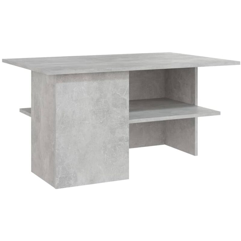 

vidaXL Mesa de centro aglomerado 90x60x46,5 cm gris - Gris