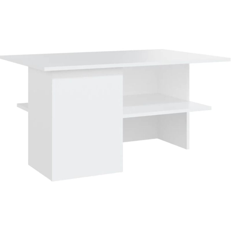 

vidaXL Mesa de centro aglomerado 90x60x46,5 cm blanca - Blanco