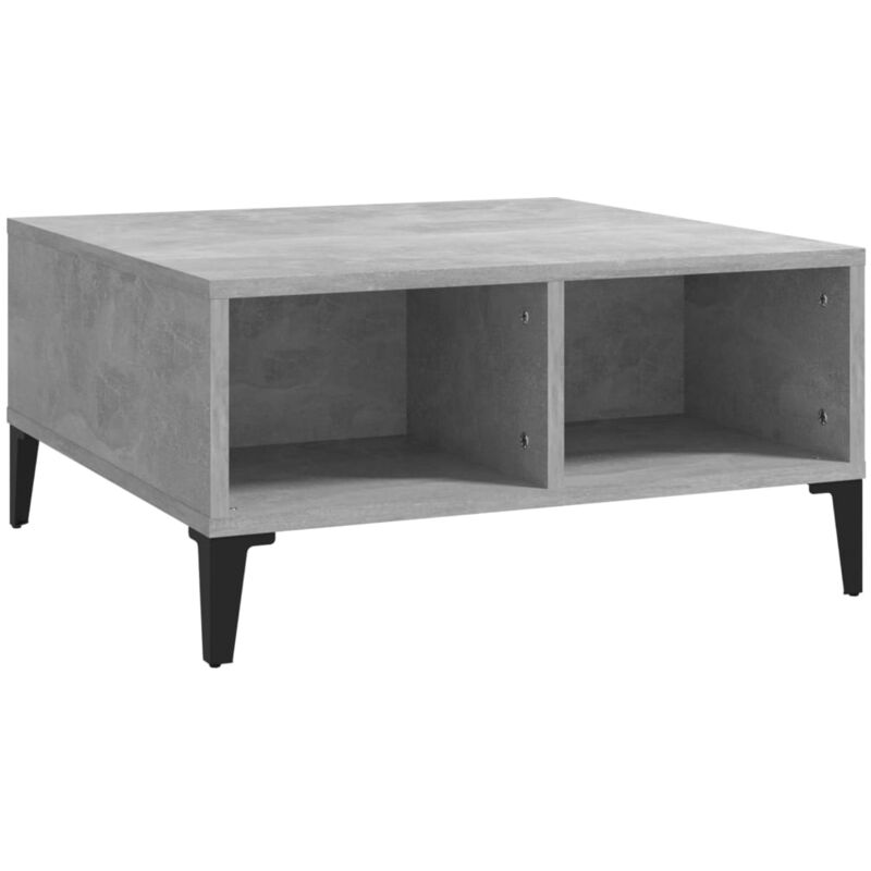 

vidaXL Mesa de centro aglomerado 60x60x30 cm gris hormigón - Gris
