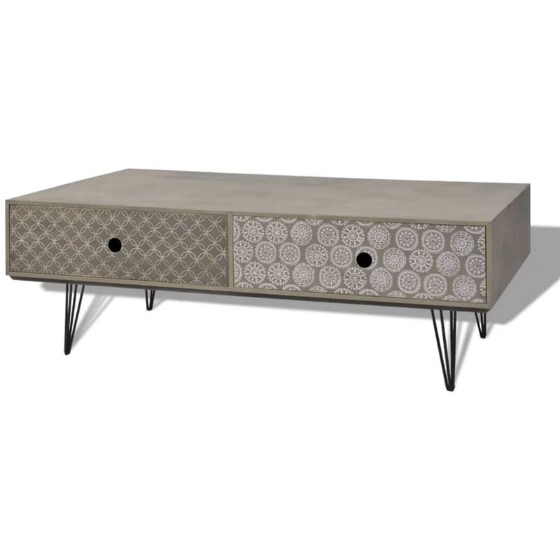 

vidaXL Mesa de Centro 100x60x35 cm Gris - Gris