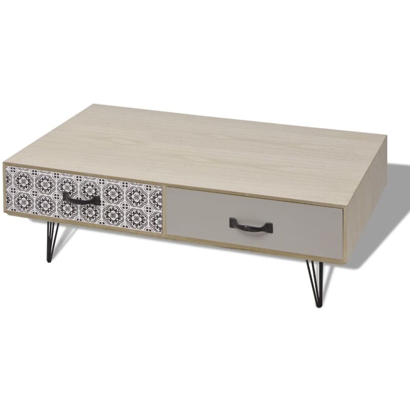 

vidaXL Mesa de Centro 100x60x35 cm Beige - Beige