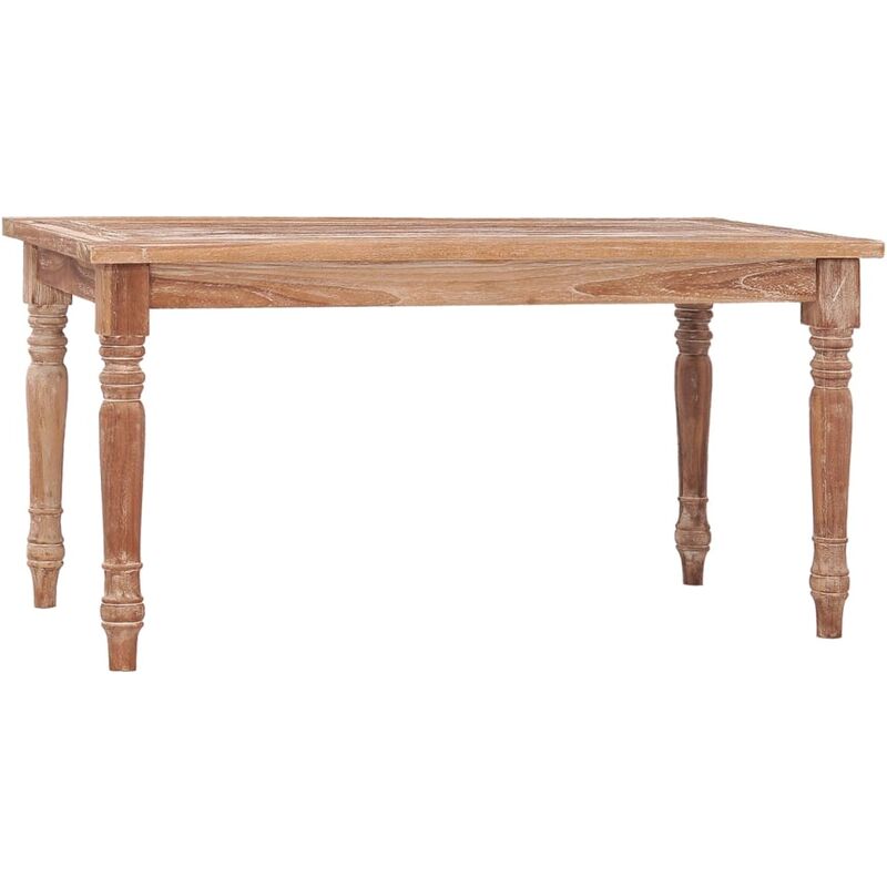 

vidaXL Mesa Batavia de madera de teca 90x50x45 cm café - Marrón