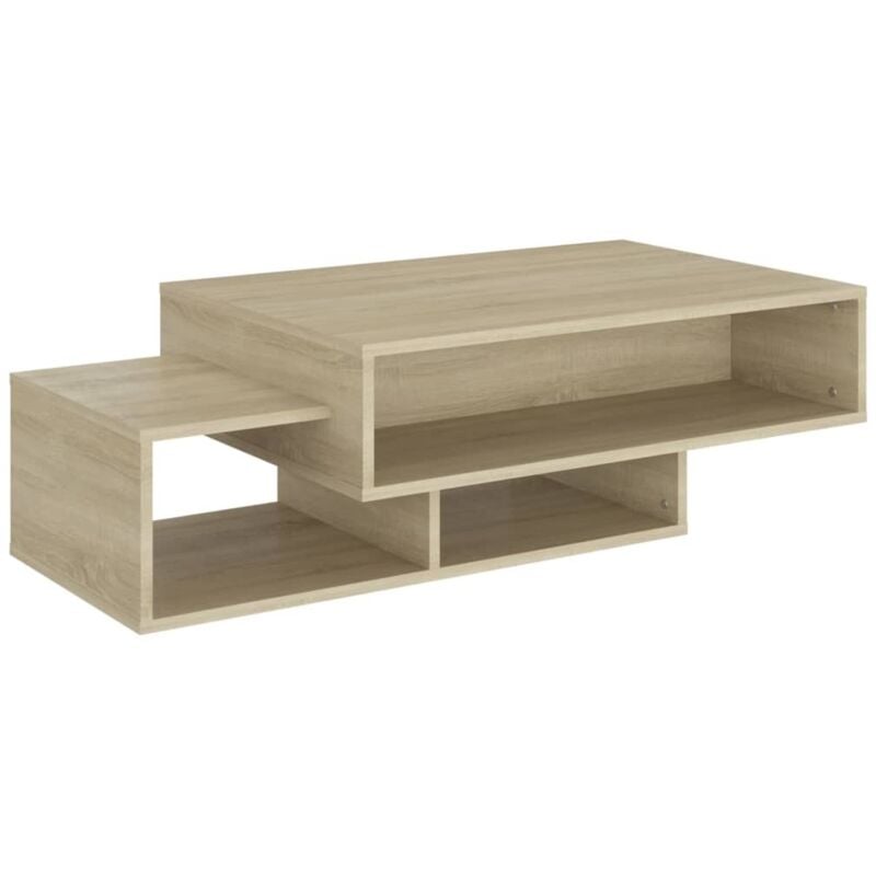

vidaXL Mesa de centro de aglomerado 105x55x32 cm color roble Sonoma - Marrón