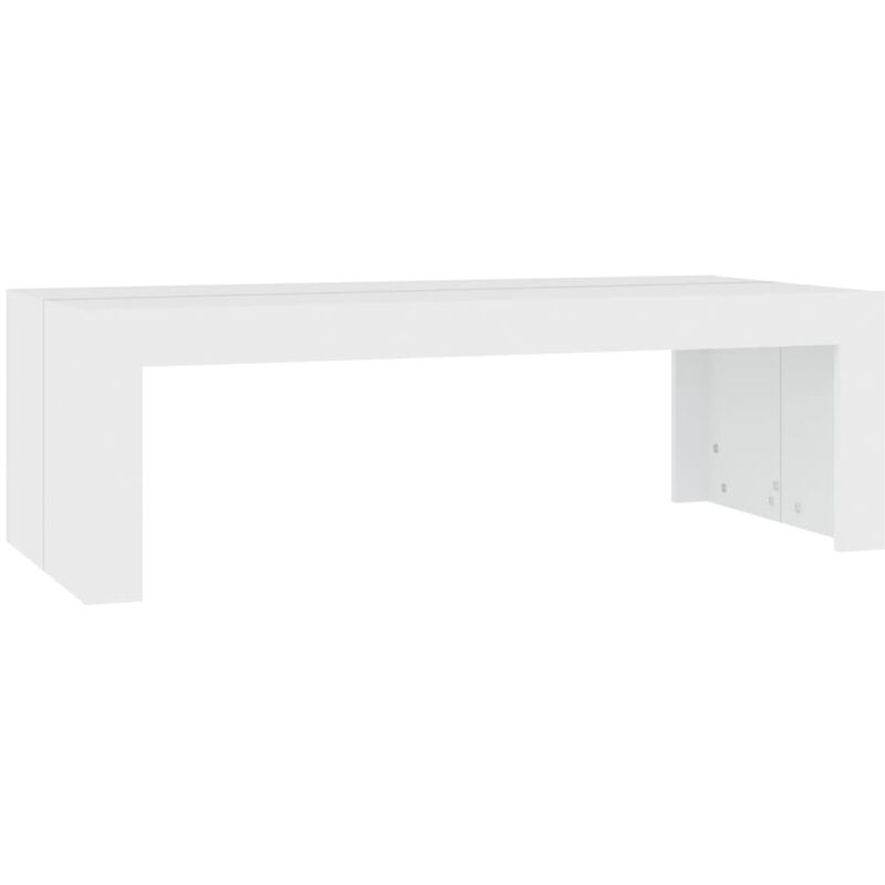 

vidaXL Mesa de centro de aglomerado 110x50x35 cm blanco - Blanco
