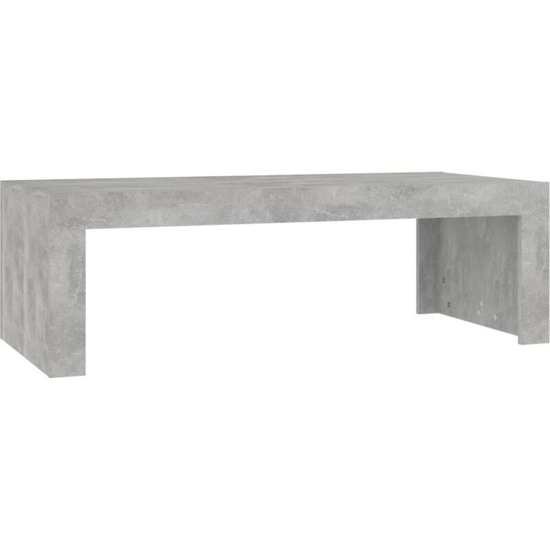 

vidaXL Mesa de centro de aglomerado 110x50x35 cm gris hormigón - Gris