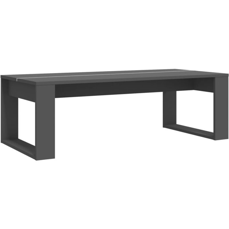 

vidaXL Mesa de centro de aglomerado 110x50x35 cm gris - Gris