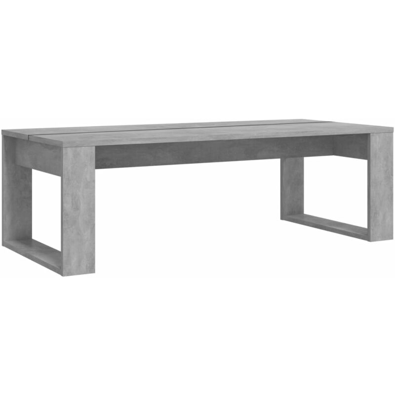 

vidaXL Mesa de centro de aglomerado 110x50x35 cm gris hormigón - Gris