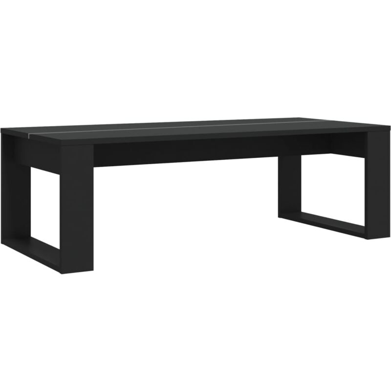 

vidaXL Mesa de centro de aglomerado 110x50x35 cm negro - Negro