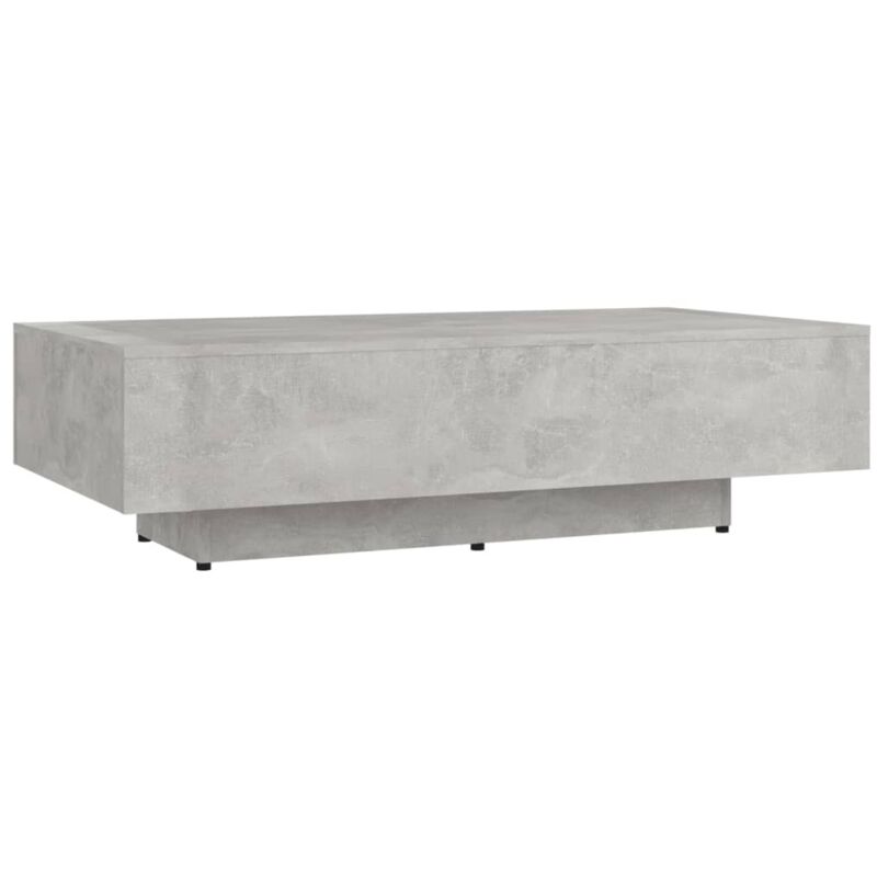 

vidaXL Mesa de centro de aglomerado gris hormigón 115x60x31 cm - Gris