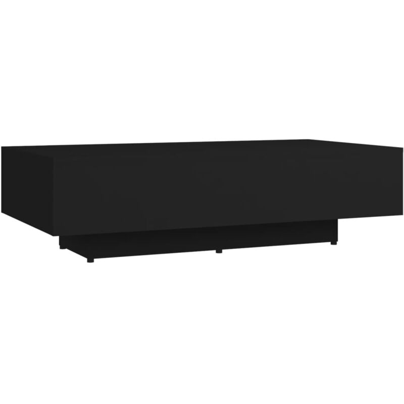 

vidaXL Mesa de centro de aglomerado negro 115x60x31 cm - Negro