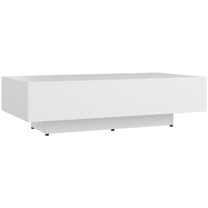 

vidaXL Mesa de centro de aglomerado blanco 115x60x31 cm - Blanco