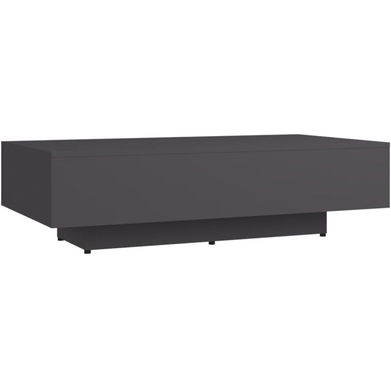 

vidaXL Mesa de centro de aglomerado gris 115x60x31 cm - Gris