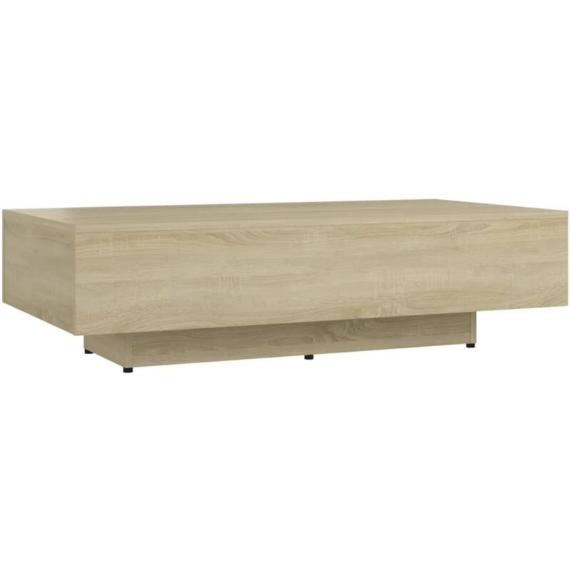 

vidaXL Mesa de centro de aglomerado color roble Sonoma 115x60x31 cm - Marrón