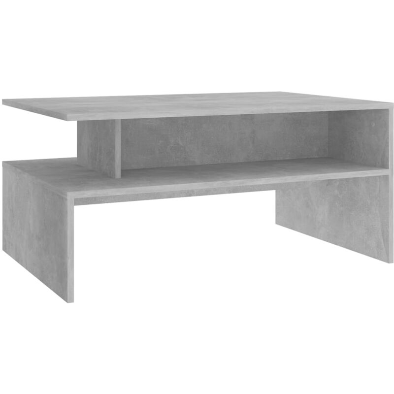 

vidaXL Mesa de centro de aglomerado 90x60x42,5 cm gris hormigón - Gris