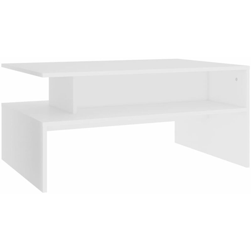 

vidaXL Mesa de centro de aglomerado 90x60x42,5 cm blanca - Blanco