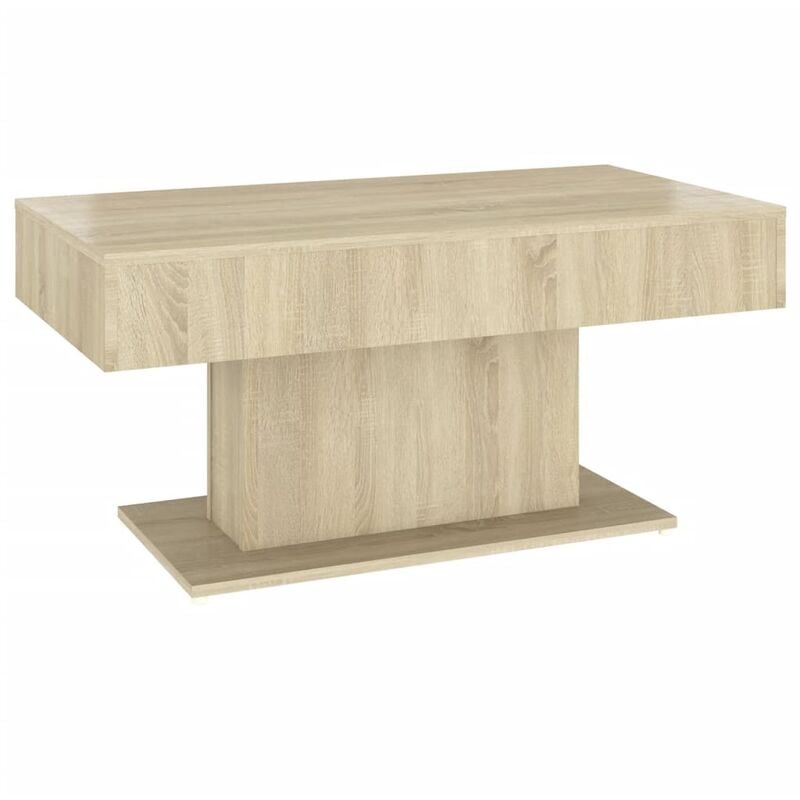 

vidaXL Mesa de centro de aglomerado 96x50x45 cm color roble Sonoma - Marrón