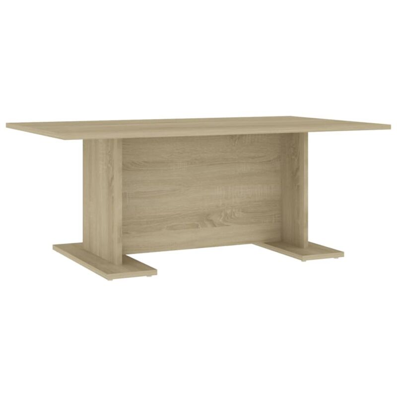 

Vidaxl - Mesa de centro de aglomerado 103,5x60x40 cm blanco roble Sonoma - Blanco