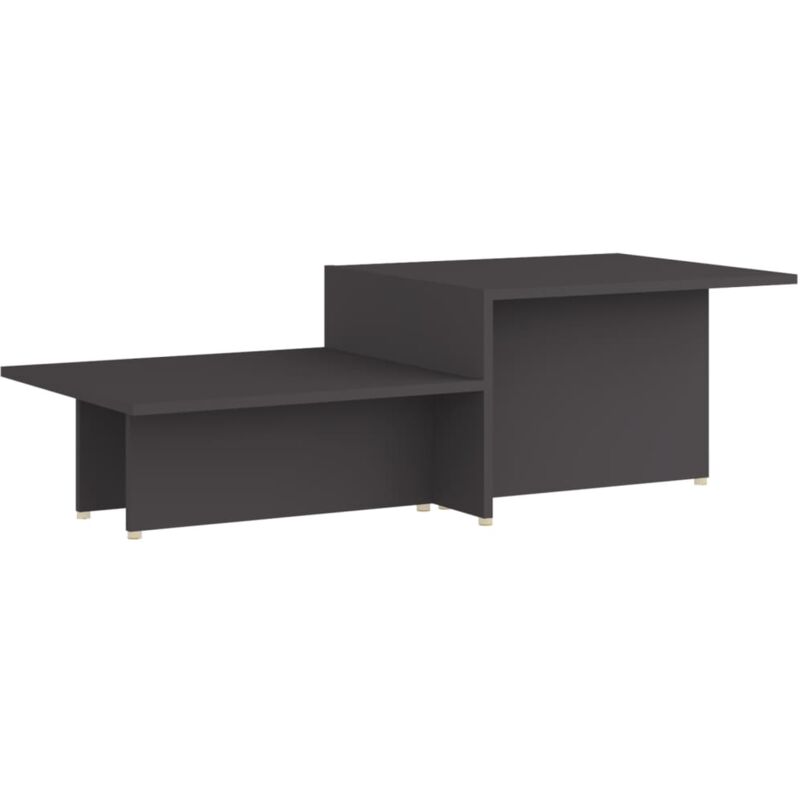 

vidaXL Mesa de centro de aglomerado 111,5x50x33 cm gris - Gris