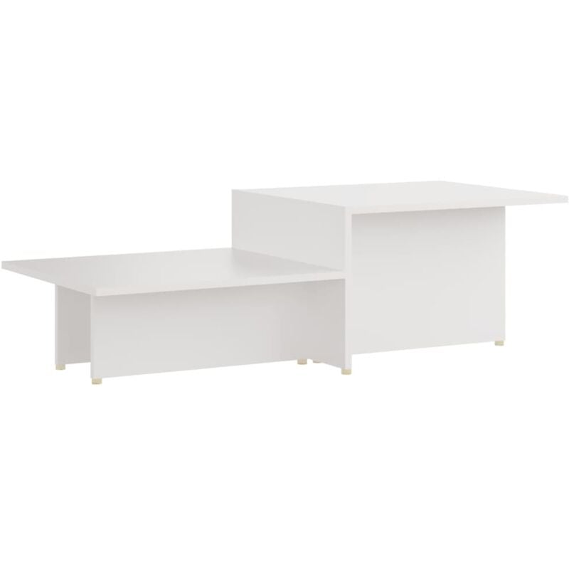 

Vidaxl - Mesa de centro de aglomerado 111,5x50x33 cm blanco - Blanco