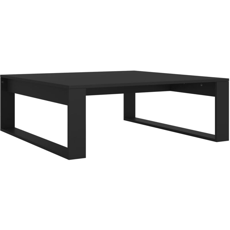 

vidaXL Mesa de centro de aglomerado 100x100x35 cm negra - Negro