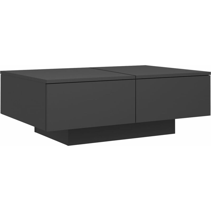 

vidaXL Mesa de centro de aglomerado 90x60x31 cm gris - Gris