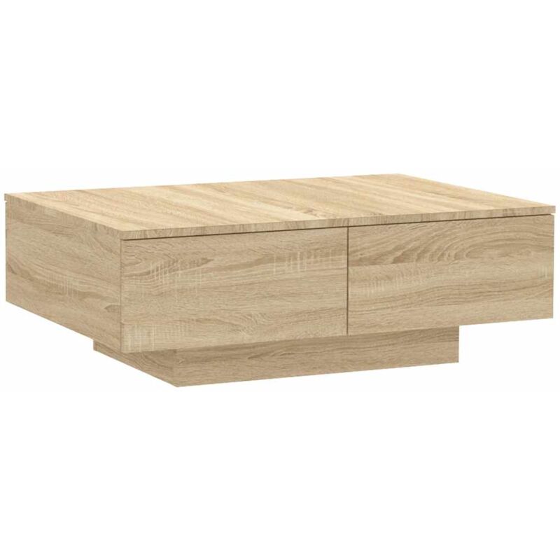 

vidaXL Mesa de centro de aglomerado 90x60x31 cm roble Sonoma - Marrón