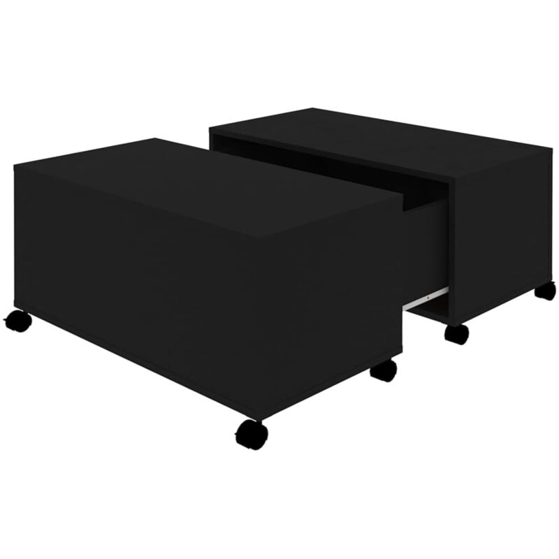 

vidaXL Mesa de centro de aglomerado 75x75x38 cm negro - Negro