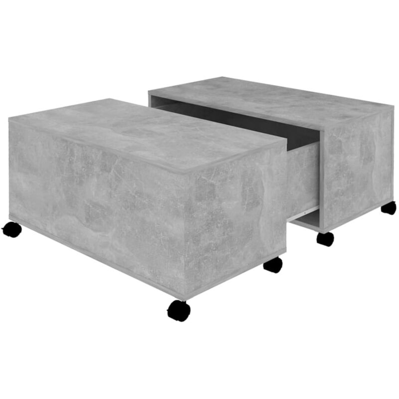

vidaXL Mesa de centro de aglomerado 75x75x38 cm gris hormigón - Gris
