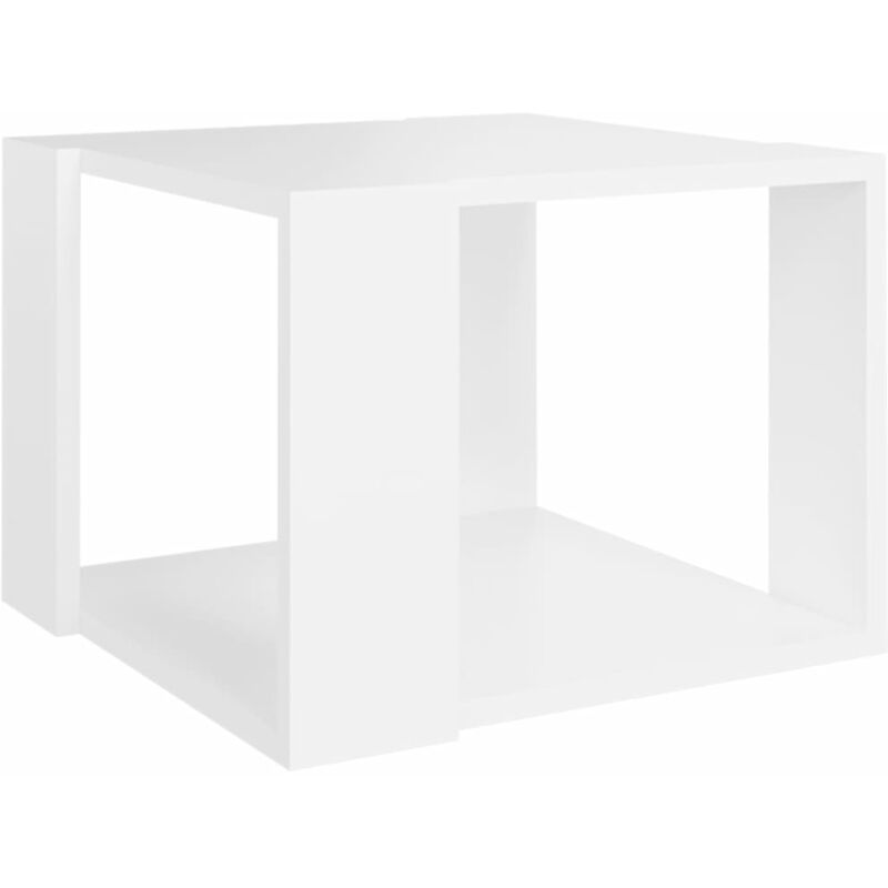 

vidaXL Mesa de centro de aglomerado 40x40x30 cm blanco - Blanco