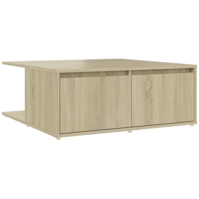 

vidaXL Mesa de centro de aglomerado 80x80x31 cm color roble Sonoma - Marrón